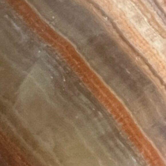 Vtg 1974 Hand-carved Natural Banded Jasper Mushroom Browns and Tans Freestanding - Picture 7 of 15